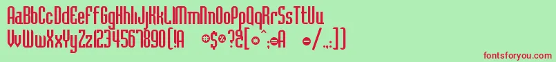 BedrockCyr Font – Red Fonts on Green Background