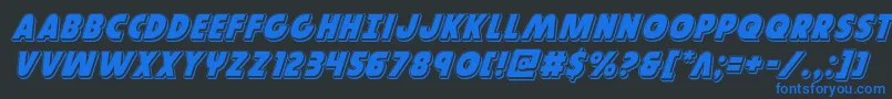 Governorpunchital Font – Blue Fonts on Black Background