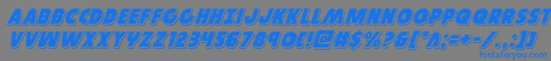 Governorpunchital Font – Blue Fonts on Gray Background