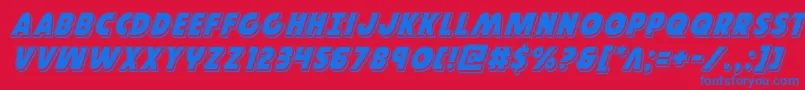 Governorpunchital Font – Blue Fonts on Red Background