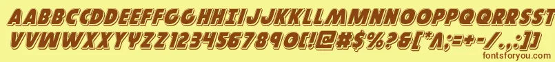 Governorpunchital Font – Brown Fonts on Yellow Background