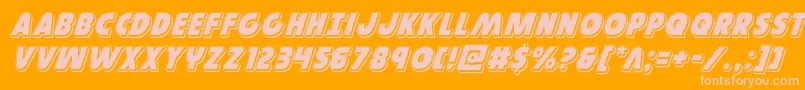 Governorpunchital Font – Pink Fonts on Orange Background