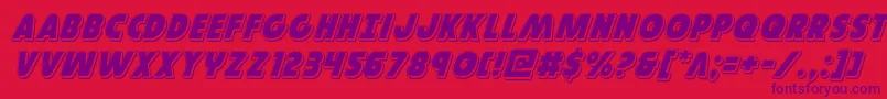 Governorpunchital-fontti – violetit fontit punaisella taustalla