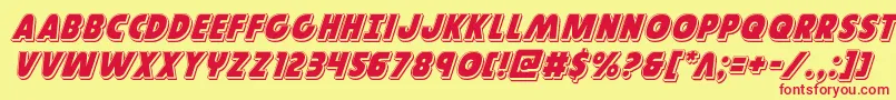 Governorpunchital Font – Red Fonts on Yellow Background