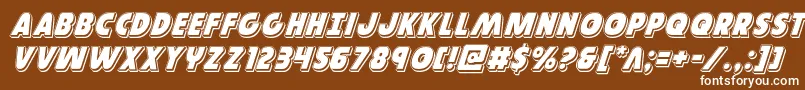 Governorpunchital Font – White Fonts on Brown Background