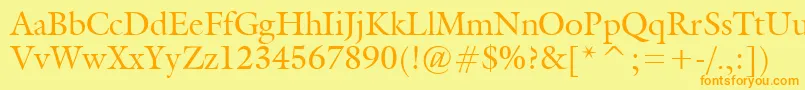 GalantNormal Font – Orange Fonts on Yellow Background
