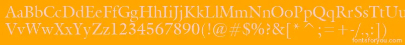GalantNormal Font – Pink Fonts on Orange Background