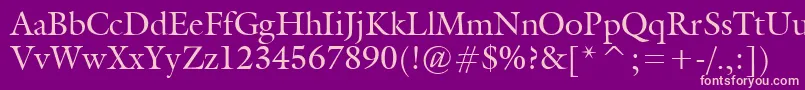 GalantNormal Font – Pink Fonts on Purple Background