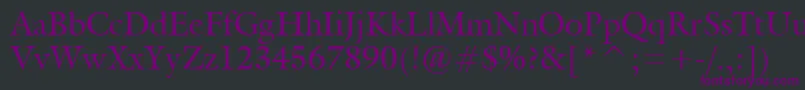 GalantNormal Font – Purple Fonts on Black Background