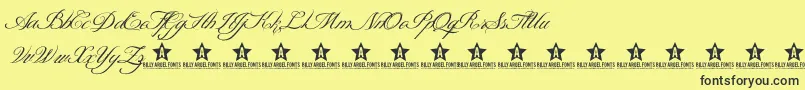 ShitHappensTrialD Font – Black Fonts on Yellow Background