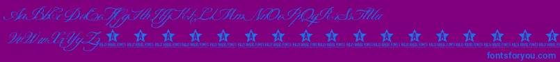 ShitHappensTrialD Font – Blue Fonts on Purple Background