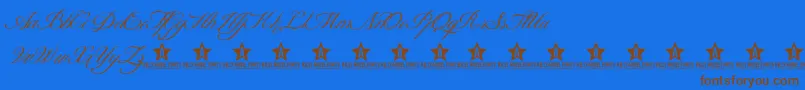 ShitHappensTrialD Font – Brown Fonts on Blue Background