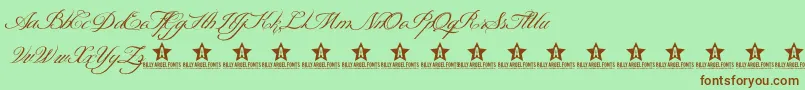 ShitHappensTrialD Font – Brown Fonts on Green Background
