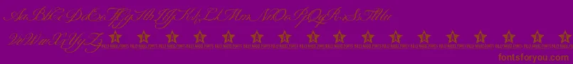 ShitHappensTrialD Font – Brown Fonts on Purple Background