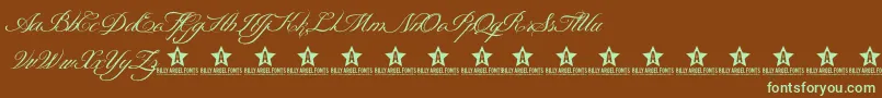 ShitHappensTrialD Font – Green Fonts on Brown Background