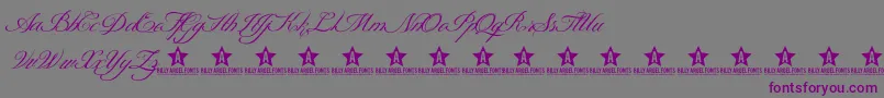 ShitHappensTrialD Font – Purple Fonts on Gray Background