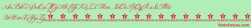 ShitHappensTrialD Font – Red Fonts on Green Background