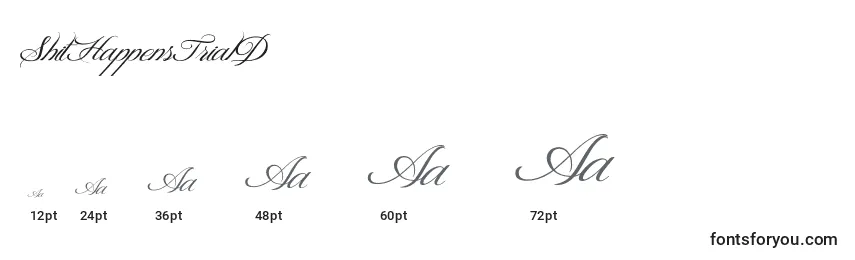 ShitHappensTrialD Font Sizes