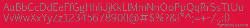Euphemia Font – Gray Fonts on Red Background
