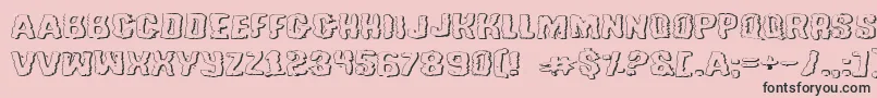 Tussleeo Font – Black Fonts on Pink Background