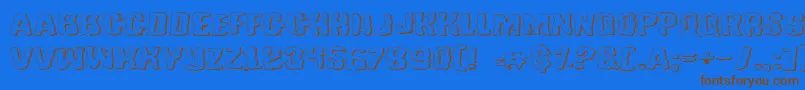 Tussleeo Font – Brown Fonts on Blue Background