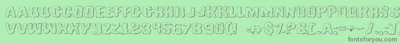 Tussleeo Font – Gray Fonts on Green Background