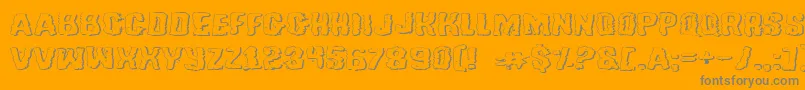 Tussleeo Font – Gray Fonts on Orange Background