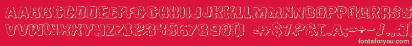 Tussleeo Font – Green Fonts on Red Background