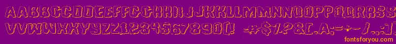 Tussleeo Font – Orange Fonts on Purple Background