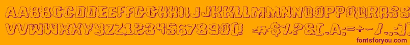 Tussleeo Font – Purple Fonts on Orange Background