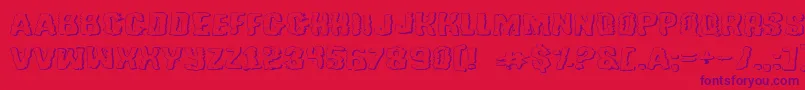 Tussleeo Font – Purple Fonts on Red Background