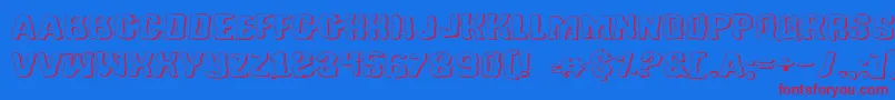 Tussleeo Font – Red Fonts on Blue Background