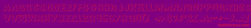 フォントTussleeo – 紫の背景に赤い文字