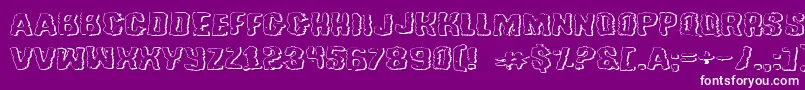 Tussleeo Font – White Fonts on Purple Background