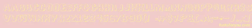 Tussleeo Font – Yellow Fonts on Pink Background