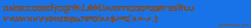 Xephc Font – Brown Fonts on Blue Background