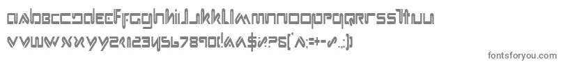 フォントXephc – 白い背景に灰色の文字