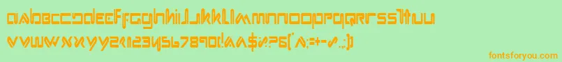 Xephc Font – Orange Fonts on Green Background