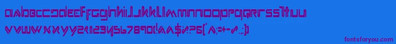 Xephc Font – Purple Fonts on Blue Background