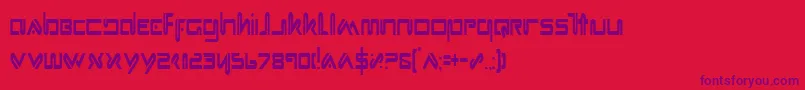 Xephc Font – Purple Fonts on Red Background
