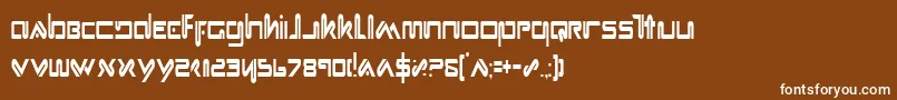 フォントXephc – 茶色の背景に白い文字