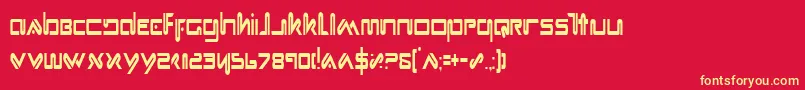 Xephc Font – Yellow Fonts on Red Background