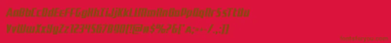 Subadaicondital Font – Brown Fonts on Red Background