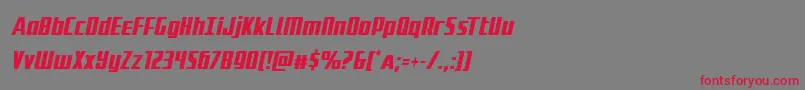 Subadaicondital Font – Red Fonts on Gray Background