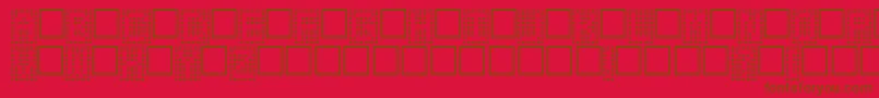 Police Tote – polices brunes sur fond rouge