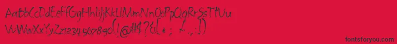 fuente Embrush – Fuentes Negras Sobre Fondo Rojo