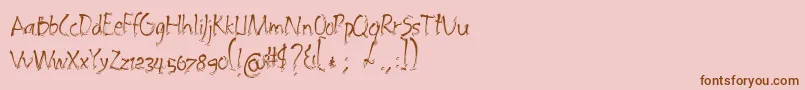 Embrush Font – Brown Fonts on Pink Background
