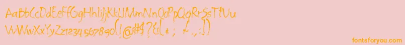 Embrush Font – Orange Fonts on Pink Background