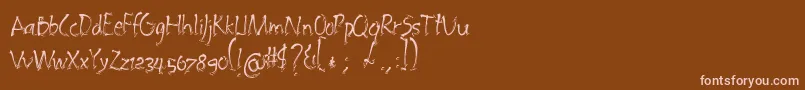 Embrush Font – Pink Fonts on Brown Background