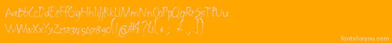 Embrush Font – Pink Fonts on Orange Background